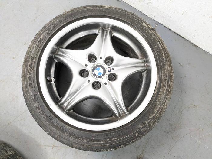 BMW Z3 M Coupe Roadster Style 40 Roadstars Wheel Set Front & Rear Shadow Chrome