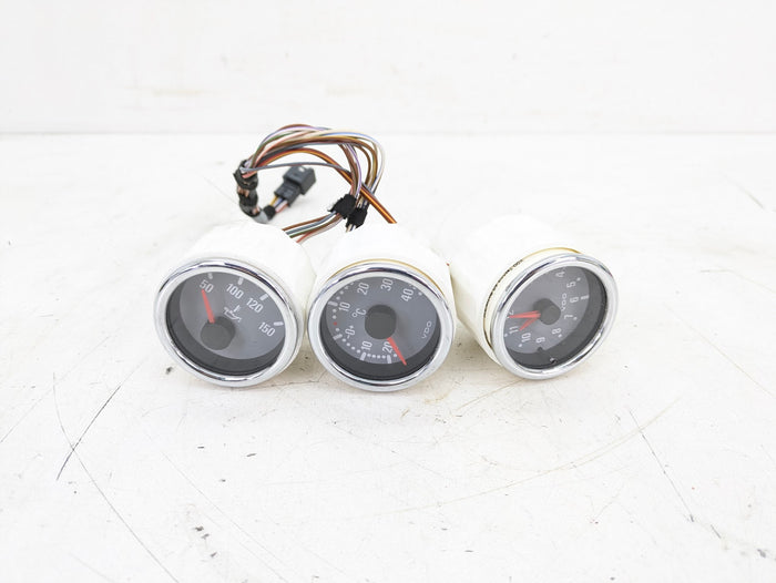 BMW Z3 M Center Console Analog Gauges Oil Temperature Clock Set & Wiring Grey Face 77369610