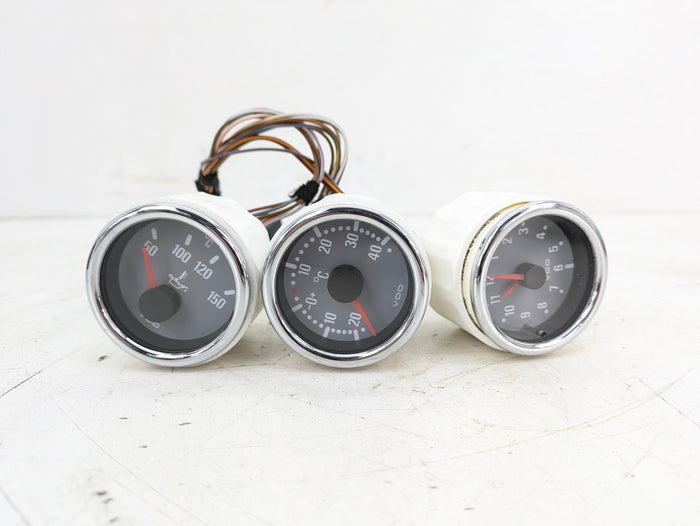 BMW Z3 M Center Console Analog Gauges Oil Temperature Clock Set & Wiring Grey Face 77369610