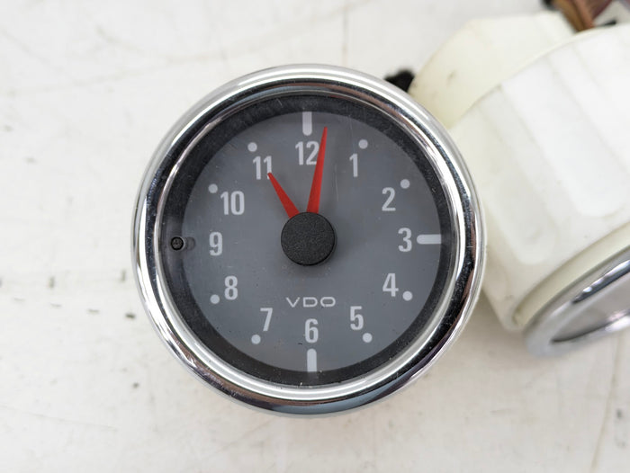 BMW Z3 M Center Console Analog Gauges Oil Temperature Clock Set & Wiring Grey Face 77369610