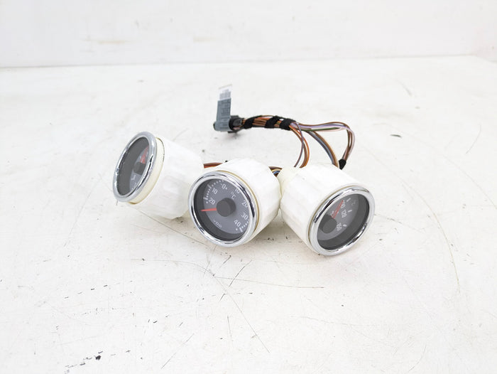 BMW Z3 M Center Console Analog Gauges Oil Temperature Clock Set & Wiring Grey Face 77369610