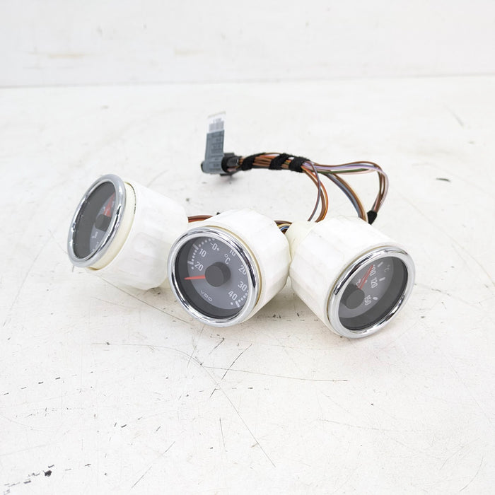 BMW Z3 M Center Console Analog Gauges Oil Temperature Clock Set & Wiring Grey Face 77369610