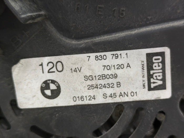 BMW E46 M3 Z3 M Coupe Roadster S54 Engine Alternator 120A Amp Valeo 7830791