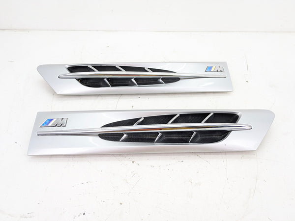 BMW Z3 M Roadster/M Coupe Left/Right Side Hood/Fender Vent/Grille Titan Silver (354) 2492959/2492960
