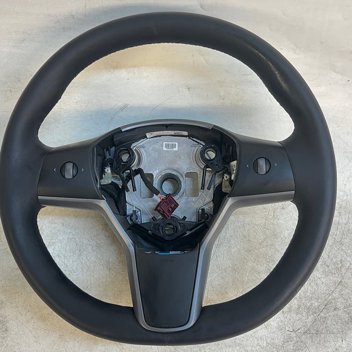 TESLA MODEL 3 LEATHER STEERING WHEEL 1490214-00-B