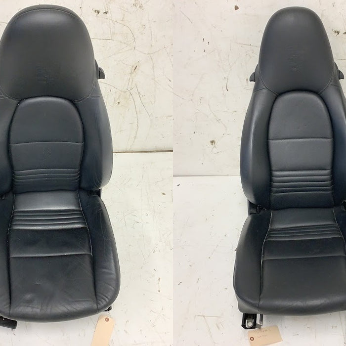 Porsche 986 Boxster S Black Leather Seats W/Porsche Crest