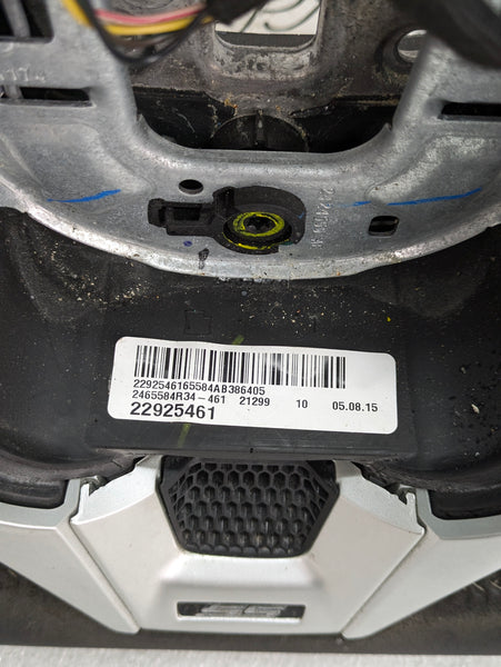 2015 Chevrolet 5th Gen Camaro 2SS Manual Flat Bottom Suede/Alcantara Steering Wheel W/Control Buttons 22925461 *DAMAGED*