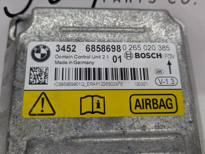 2013 BMW F30 335xi Air Bag Module ICM Control Unit 6858698