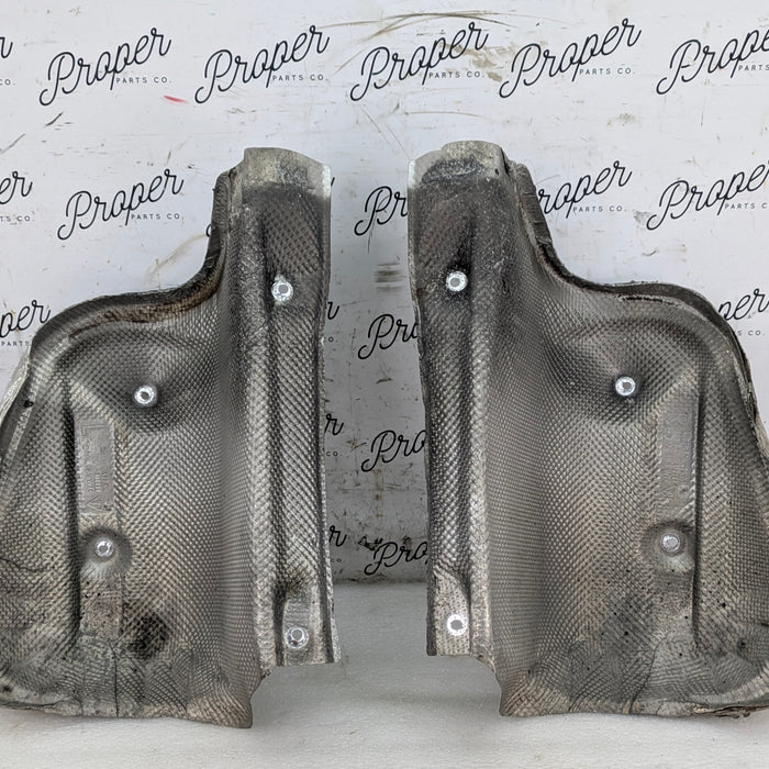 Porsche 996.2 911 Carrera 4 Rear Left/Right Bumper Exhaust Heat Shields 99650547800/99650547700