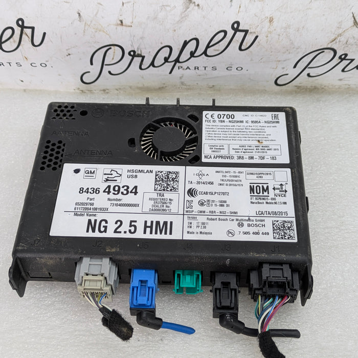 2018 Chevrolet 6th Gen Camaro 2SS Human Machine Interface HMI Control Module 84364934