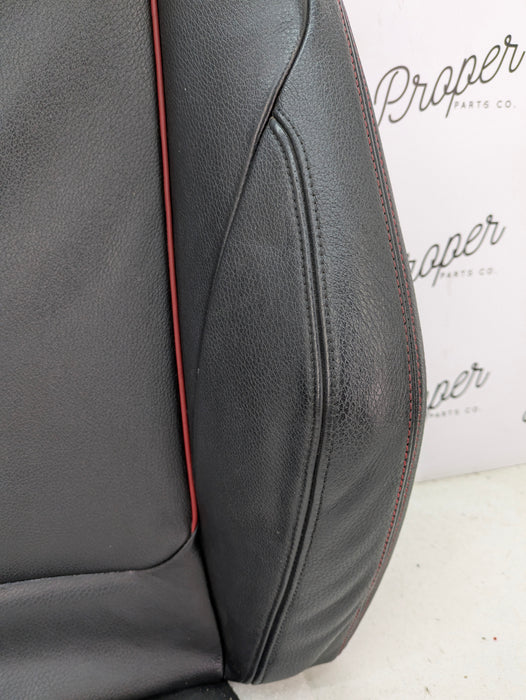 BMW F30 F31 F34 F36 335xi Front Right/Passenger Side Black Leather Sport Seat Heated Back Cushion W/Red Stitching 9514407