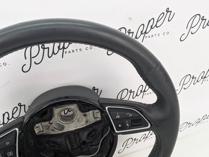 2016-2018 Audi 8U Q3 Black Leather Steering Wheel 8U0419091A