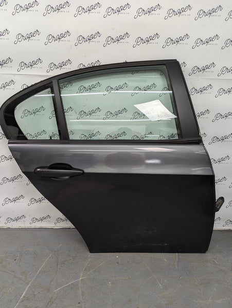 BMW E90 325xi 335xi 330xi 328xi 323i M3 Right/Passenger Side Rear Door Sparkling Graphite Metallic (A22)