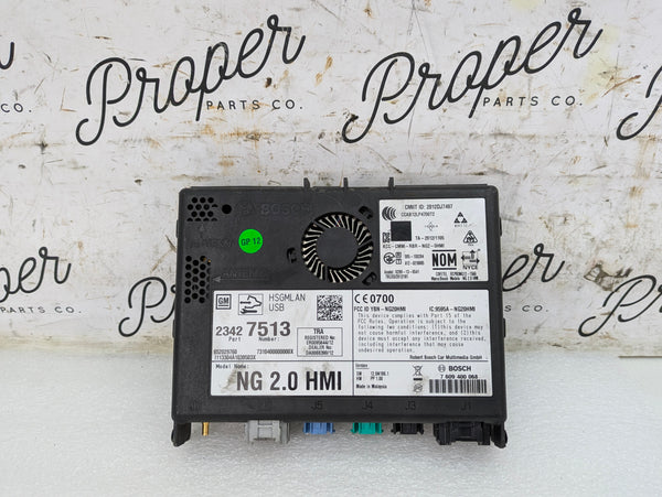 Chevrolet C7 Corvette Stingray Z51 HMI Human Machine Interface Multimedia Infotainment Display Control Module 23427513