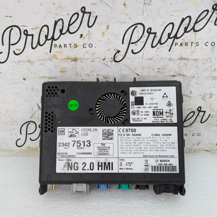 Chevrolet C7 Corvette Stingray Z51 HMI Human Machine Interface Multimedia Infotainment Display Control Module 23427513