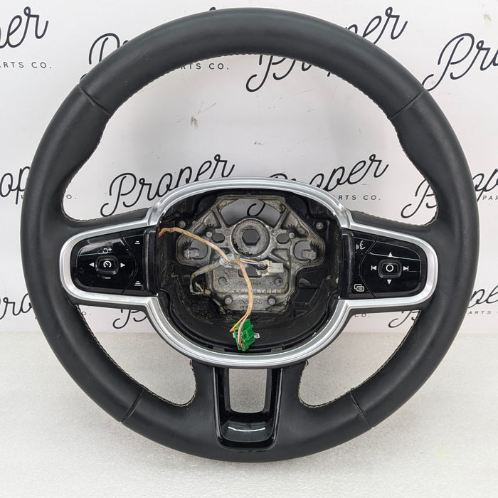 2021 Volvo V60 T6 R-Design Black Leather Steering Wheel & Buttons 32288776