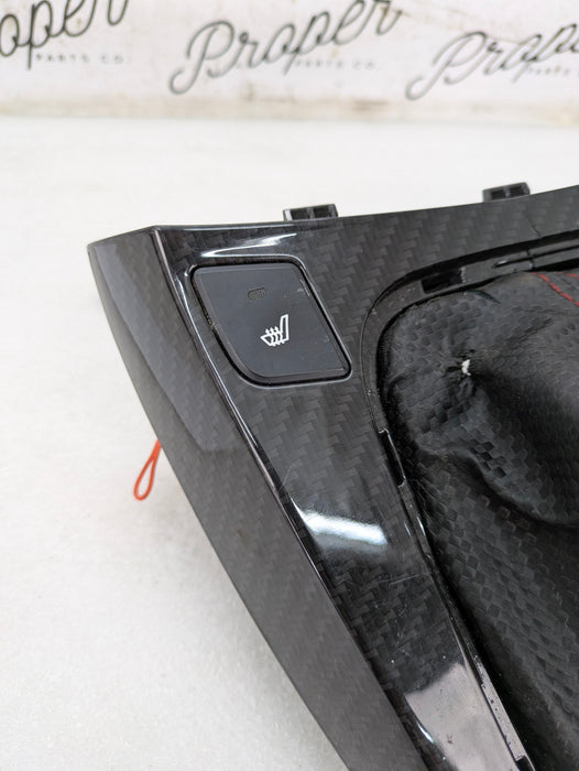 Hyundai BK1/BK2 Genesis Coupe Automatic Shifter Trim & Shift Boot Carbon Fiber 84650-2M000 *Damage*