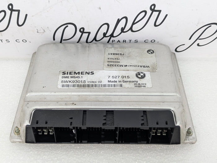 BMW E46 330Ci M54B30 Siemens MS45.1 Engine Control Module ECU 7527015/7536841