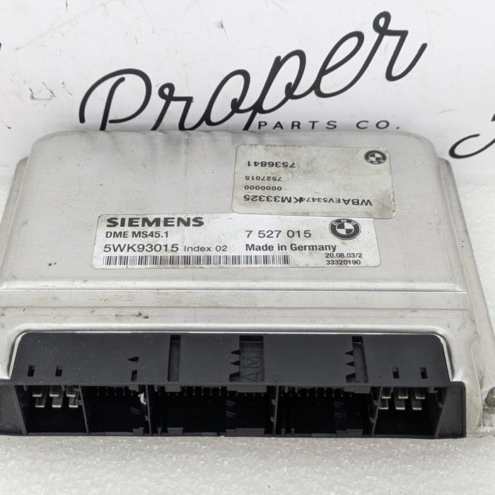BMW E46 330Ci M54B30 Siemens MS45.1 Engine Control Module ECU 7527015/7536841