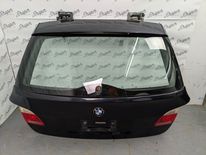 BMW E61 530xi 545xi 525xi Wagon Rear Hatch Trunk Lid W/Lift Glass & Spoiler Carbon Black 41627130799