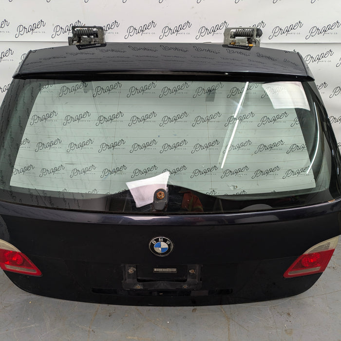 BMW E61 530xi 545xi 525xi Wagon Rear Hatch Trunk Lid W/Lift Glass & Spoiler Carbon Black 41627130799
