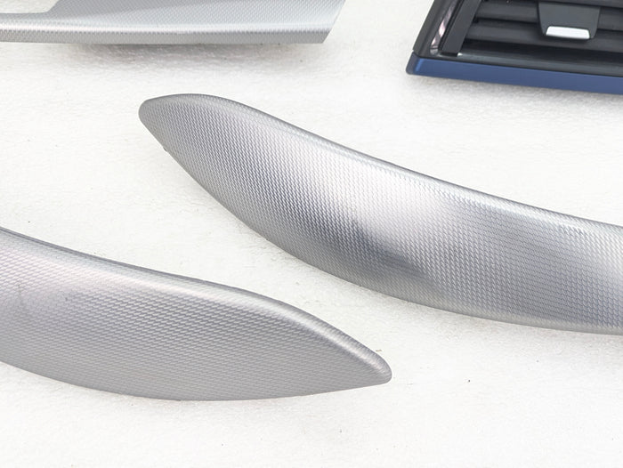 BMW F32 F33 435xi 428xi 440xi 430xi M Sport Aluminum Hexagon & Blue Interior Trim Set