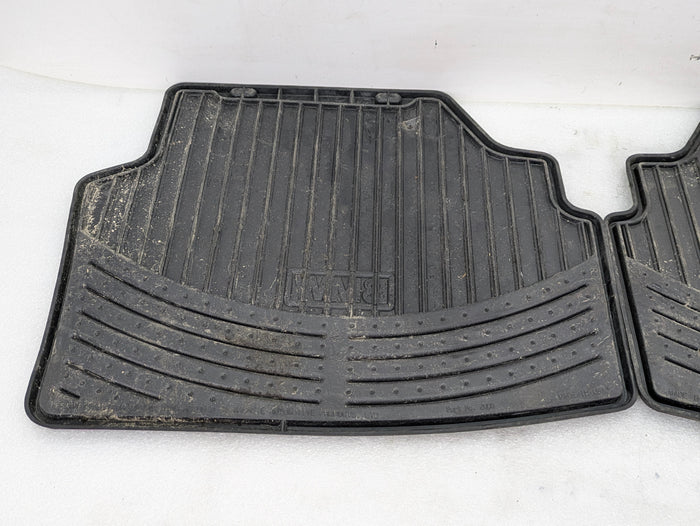 BMW E46 M3 330ci 328ci 325ci 323ci Rear Rubber All Weather Floor Matts Pair 82550136373