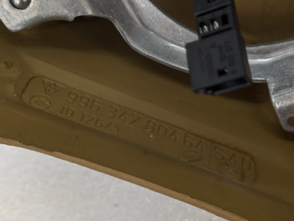 Porsche 996.2 911 Carrera 4 Automatic Tiptronic 3 Spoke Steering Wheel Savanna Beige Leather 99634780464 *DAMAGED*