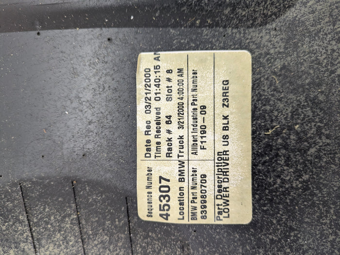 BMW Z3 M Roadster/M Coupe Left Under Dash Lower Knee Trim Panel Black 8397599