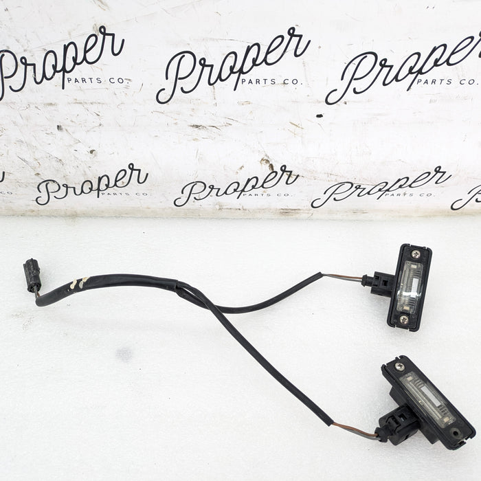 Porsche 996 911.2 Carrera 4 Rear Bumper License Plate Lights W/Wiring Harness 1J0973702/1J6943021 *DAMAGED*
