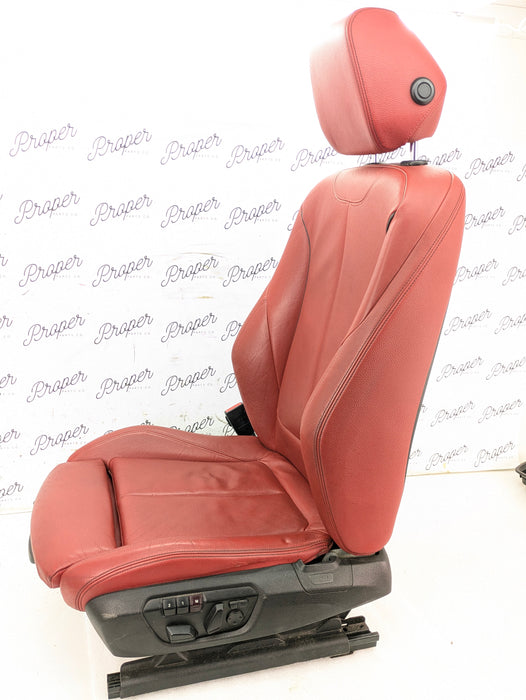 BMW F30 335xi M Sport Complete Red Interior Swap Kit Set Leather Coral Red Door Cards & Seats