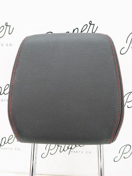 BMW F30 F31 F34 F36 Front Left/Right Sport Seat Black Leather Head Rest W/Red Stitching 52107362611