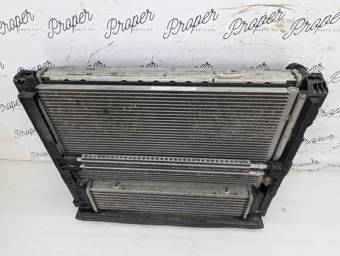 BMW E92 E93 E90 335xi 335i N55 N54 Manual Transmission Engine Cooling Pack Radiator/AC Condenser/Intercooler 17117558480