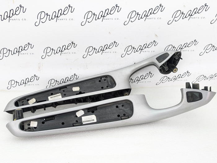 BMW E46 M3 330ci 328ci 325ci 323ci Coupe/Convertible Door Handle Armrest Left Right Set Brushed Aluminum 51417050630/51417050629