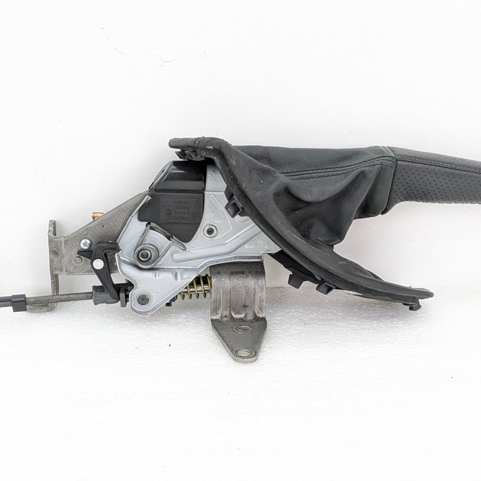BMW E90 E91 E92 E93 M3 335xi 328xi Black Leather Hand Parking Emergency Brake Handle Boot 7900777 *Damaged*