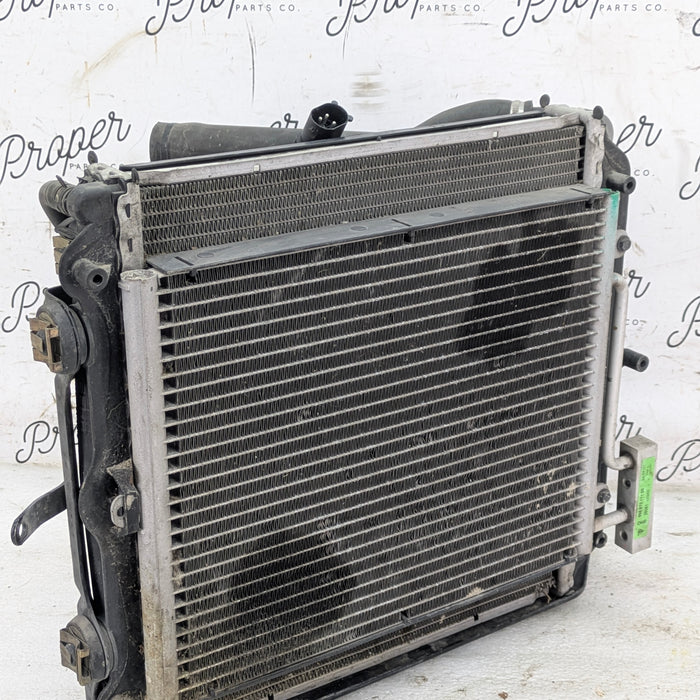 Porsche 996.2 911 Carrera 4 Right/Passenger Side Radiator AC Condenser Cooling Fan Shroud 99610613251/99662403502/99610603461/99657311100