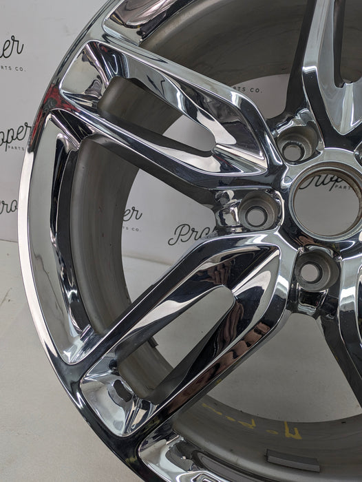 Chevrolet C7 Corvette Stingray Rear Wheel Rim Chrome Split 5-Spoke 20