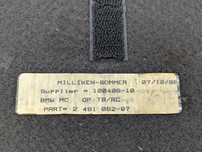 BMW Z3 M Roadster Rear Trunk Floor Carpet Lining Trim 2491062 *Damaged*