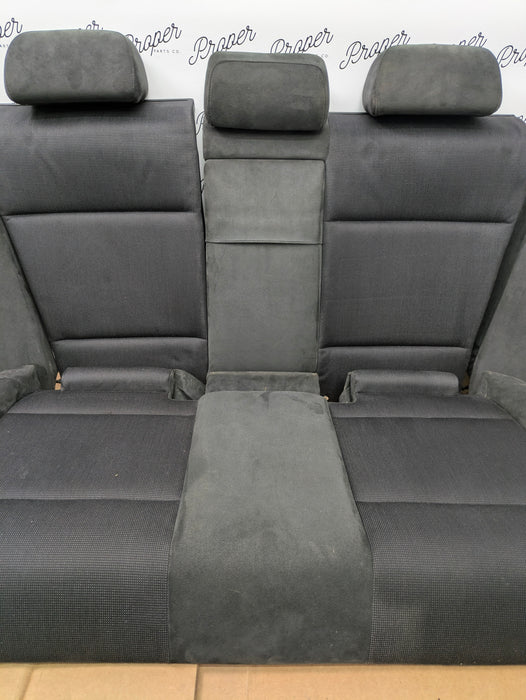BMW E46 330i 328i 325i 323i ZHP M Sport Sedan Rear Split Folding Seats Complete Set Alcantara Cloth Laser