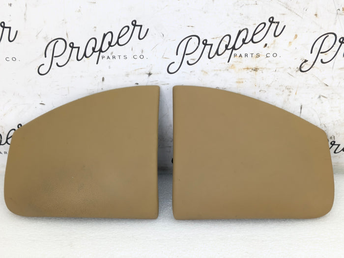 Porsche 996.2 911 Carrera 4 Left/Right Center Console Trim Set Savanna Beige Leather 99655209107/99655209207