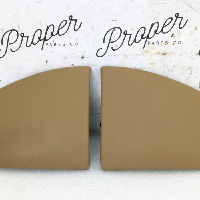 Porsche 996.2 911 Carrera 4 Left/Right Center Console Trim Set Savanna Beige Leather 99655209107/99655209207
