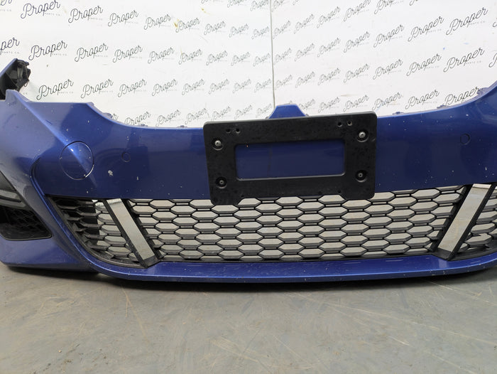 BMW G20 330ix M340ix 330ex M Sport Front Bumper W/PDC Sensors & LED Fog Lights Portimao Blue Metallic (C31) 51118099899