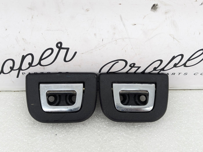 BMW E46 330i 325i 323i Trunk Tie Down Anchor Point Mounts Black Chrome Pair 51477193695