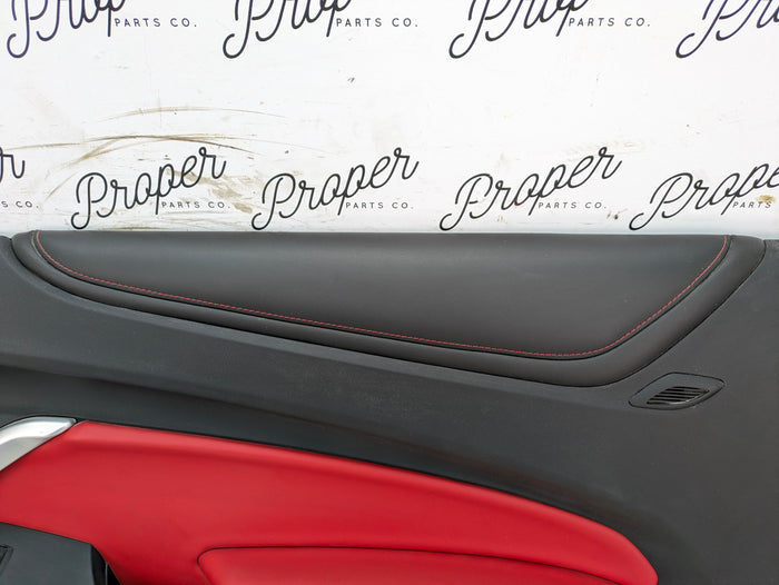 2018 Chevrolet 6th Gen Camaro 2SS Right/Passenger Side Door Panel Card Black/Adrenaline Red (H16) W/Bose 84165451