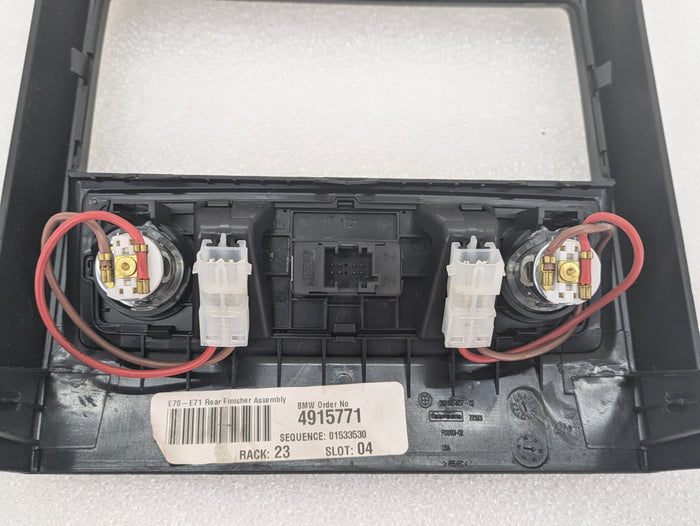 BMW E70 X5 M Center Console Rear Cover Trim & Headphone Jack Port 4915771