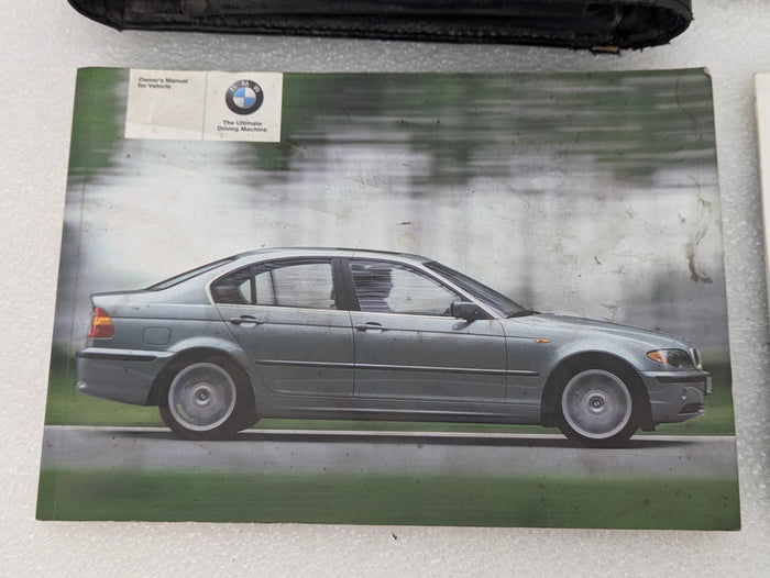 BMW E46 330i 325i 320i Sedan Owners Care & Radio Manual & Leather Slip Case