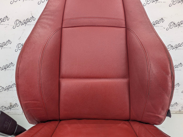 BMW E92 M Sport Interior Seats Set Coral Red Leather 8695884/6970729/6970730/9168956/6962584/7119846/7119815
