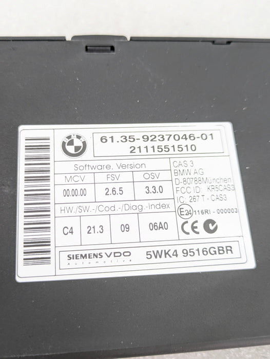 BMW E90 E92 E91 E93 3 Series Car Access Central Locking System CAS3 Module 9237046