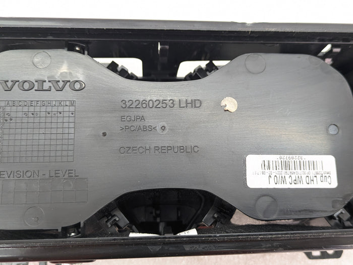 2021 Volvo V60 T6 R-Design Center Console Cup Holder W/Silver Roller Cover 32260733/32289726