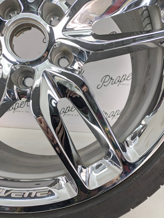 Chevrolet C7 Corvette Stingray Front Wheel Rim Chrome Split 5-Spoke 19